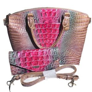 Brahmin Duxbury Satchel Lakeridge ombre Melbourne with matching Veronica Wallet
